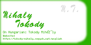 mihaly tokody business card